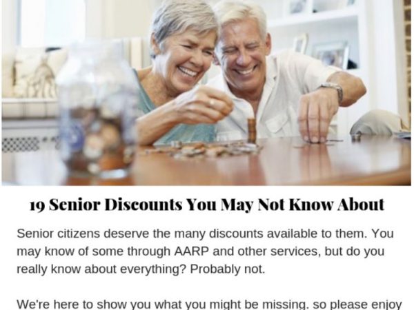 August Senior Discounts.